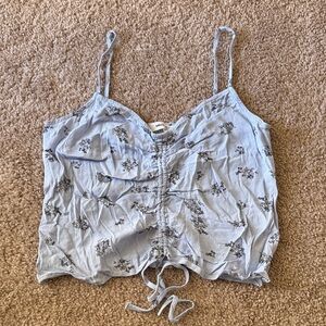 Mango Soft Blue Floral Camisole